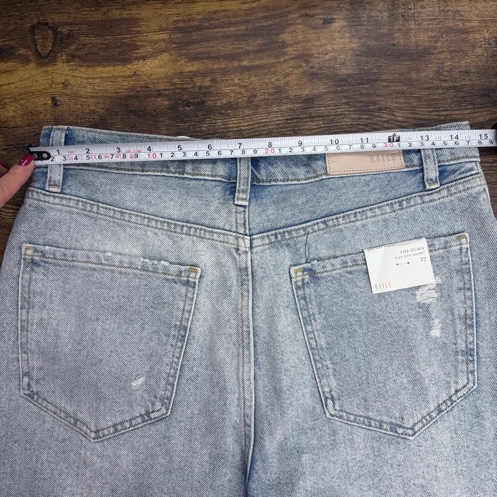 Rails The Zuma Cutoff High Waist A-line Denim Shorts In Blue Size 27